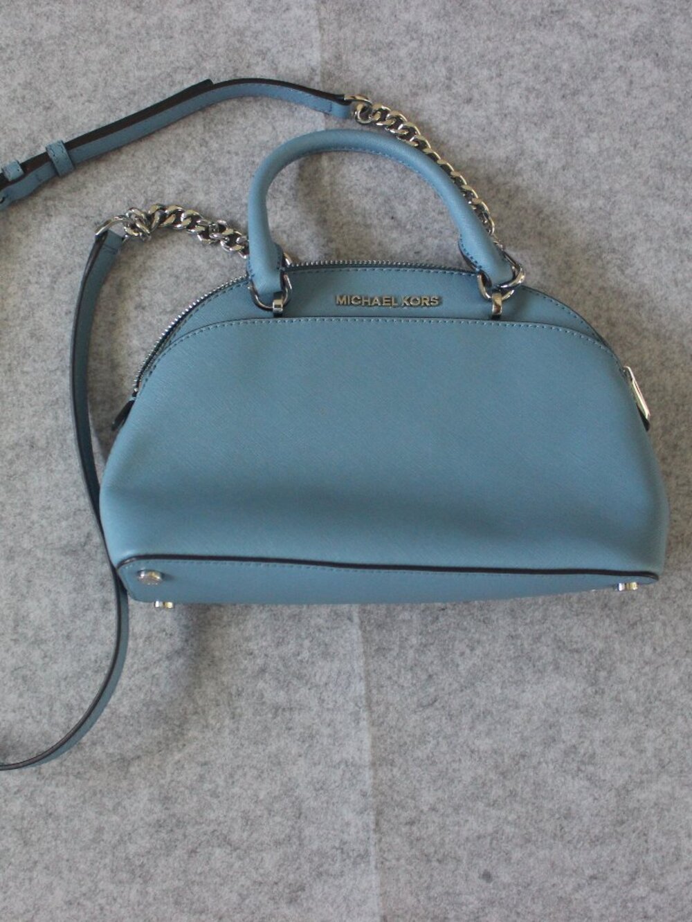 Michael Kors Jet Set Travel Saffiano Leather Dome Satchel / Crossbody